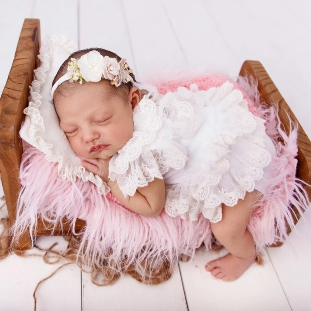 Infant Photography Props Outfit - Реквизит для фотосъемки новорожденных, кружевной комбинезон